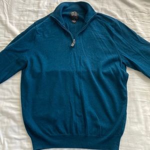 Joseph A Banks Merino Wool 1/4 zip pullover